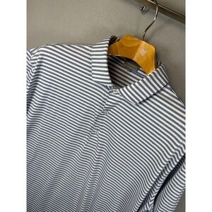 Fennec Golf Polo Shirt Striped Country Club‎ Logo Short Sleeve XL Nautical Sail